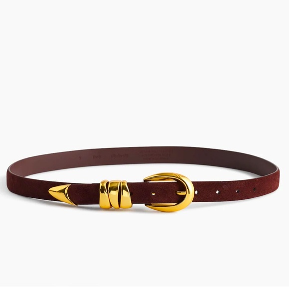 Madewell Accessories - NWT Madewell Triple Metal Suede Keeper Belt